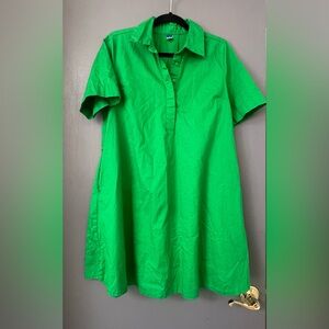 Old Navy Bright Green Short Sleeve Shirt Dress